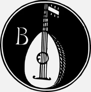 Alphabet 'B' Lute Design Vector