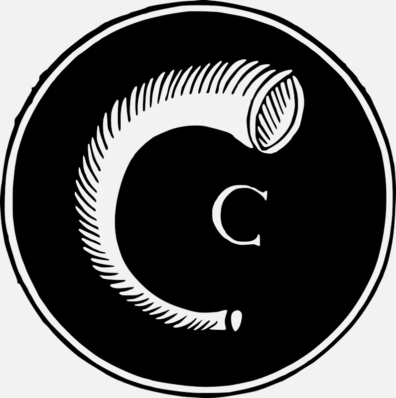 Alphabet 'C' Horn Design Vector