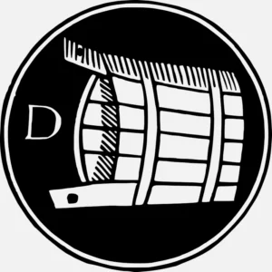 Alphabet 'D' Barrel Design Vector