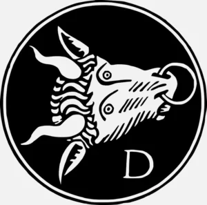 Alphabet 'D' Bull Design Vector
