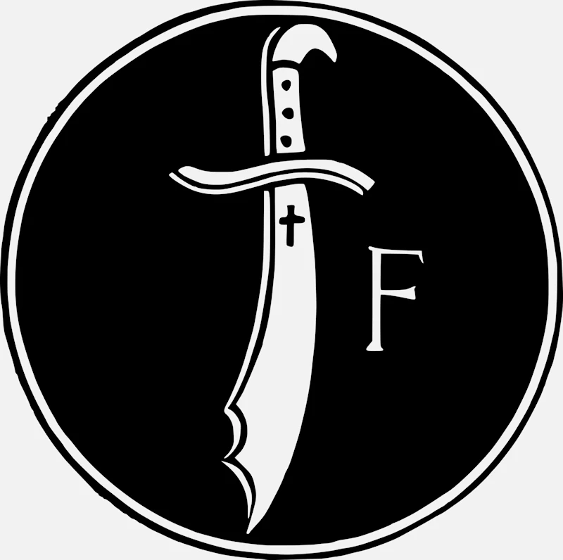 Alphabet 'F' Sword Design Vector