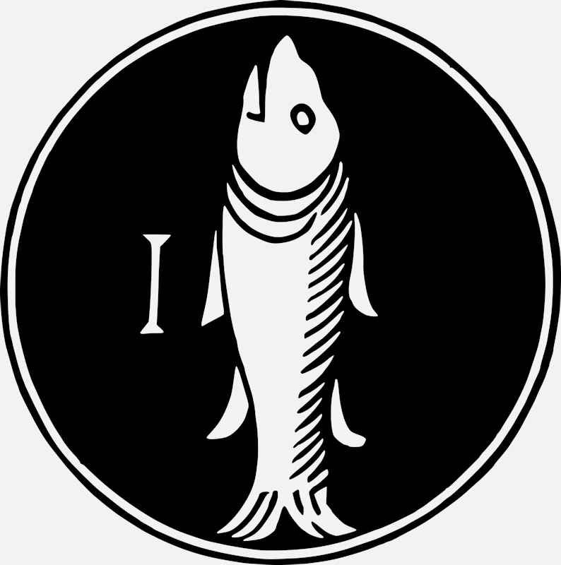 Alphabet 'I' Fish Design Vector