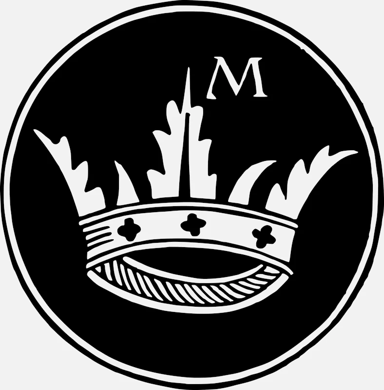 Alphabet 'M' Crown Design Vector