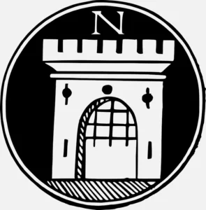 Alphabet 'N' Castle Gate Design Vector