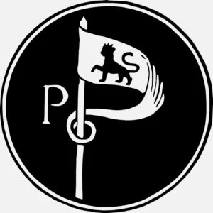 Alphabet 'P' Flag Design Vector