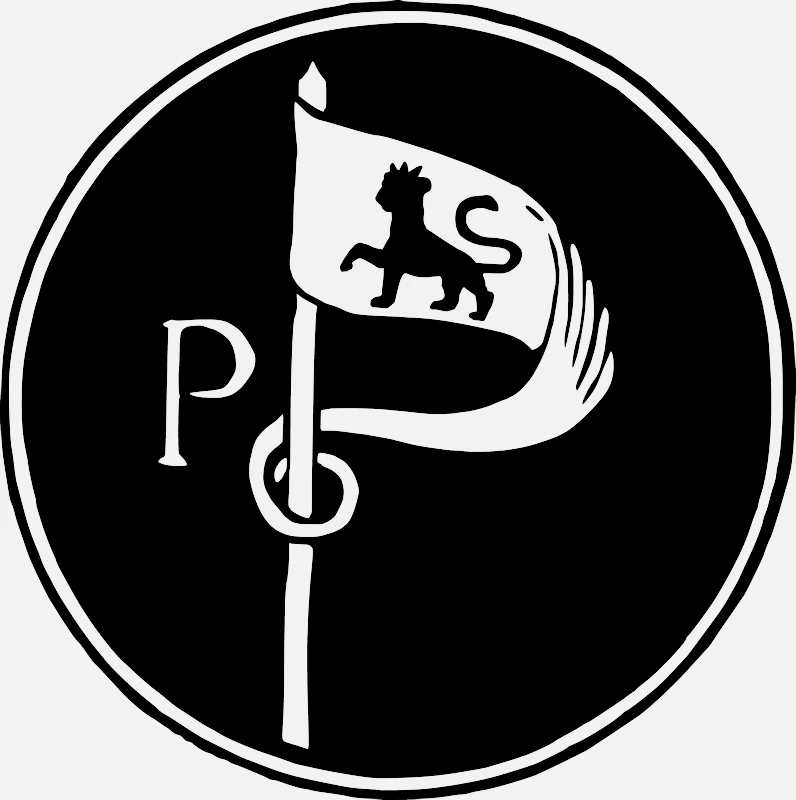 Alphabet 'P' Flag Design Vector