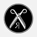 Alphabet 'R' Scissors Vector Design