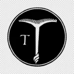 Alphabet 'T' Chisel Vector Design