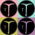 Alphabet 'T' Chisel Vector Design