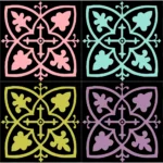 English Tiles from Oxford Plate 19 Vector