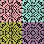 English Tiles from Oxford Plate 1 Vector