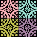 English Tiles from Oxford Plate 2 Vector