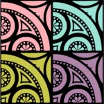 English Tiles from Oxford Plate 3 Vector