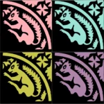 English Tiles from Oxford Plate 4 Vector