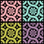 English Tiles from Oxford Plate 5 Vector