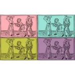 The Punishment of Lamech by his Wives Adah and Zillah Vector