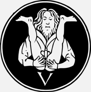 Alphabet 'V' Naked Man Design Vector