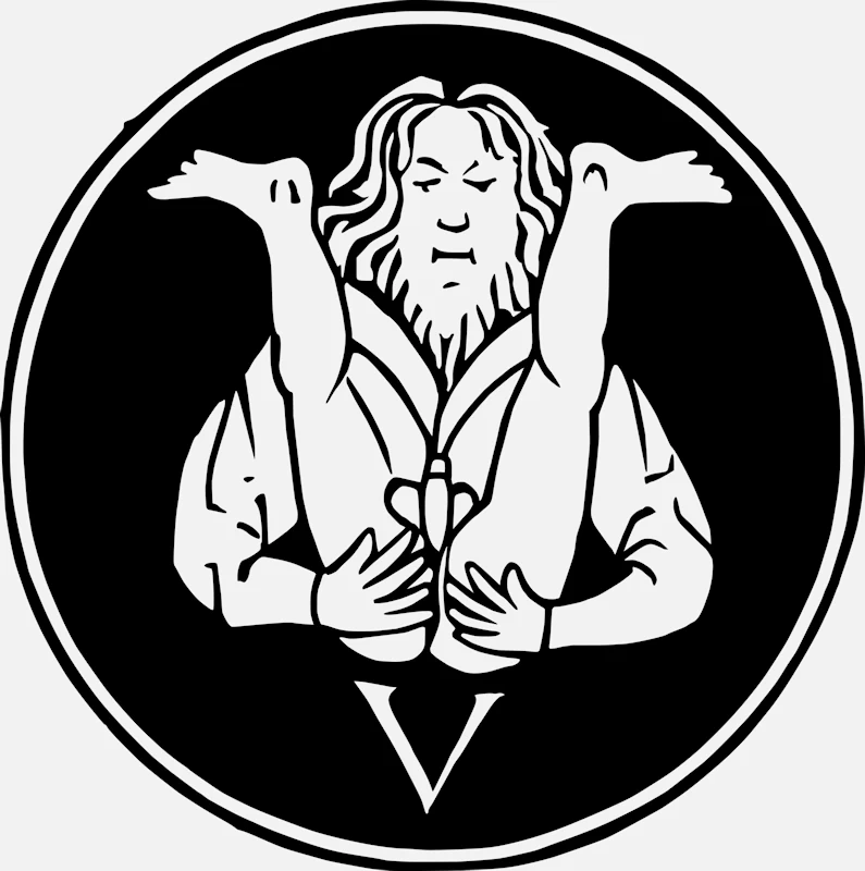 Alphabet 'V' Naked Man Design Vector