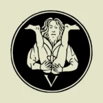 Alphabet 'V' Naked Man Design Vector