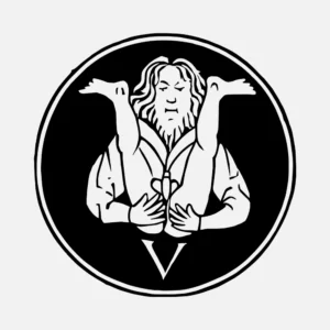 Alphabet 'V' Naked Man Design Vector