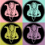 Alphabet 'V' Naked Man Design Vector
