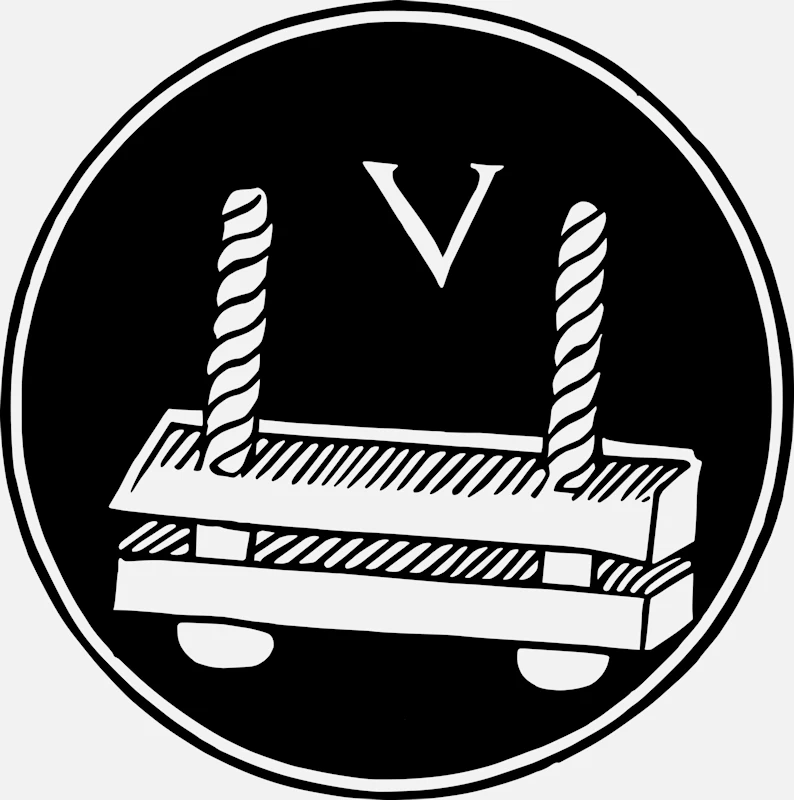 Alphabet 'V' Swing Design Vector