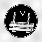 Alphabet 'V' Swing Design Vector