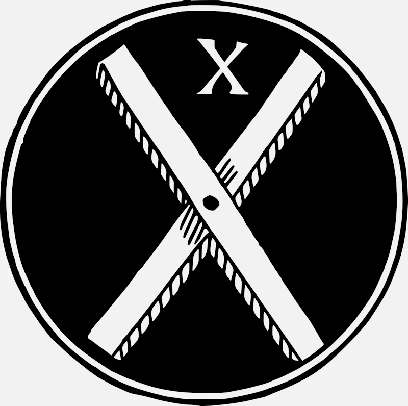 Alphabet 'X' Wooden Joint Design Vector