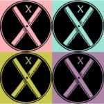 Alphabet 'X' Wooden Joint Design Vector